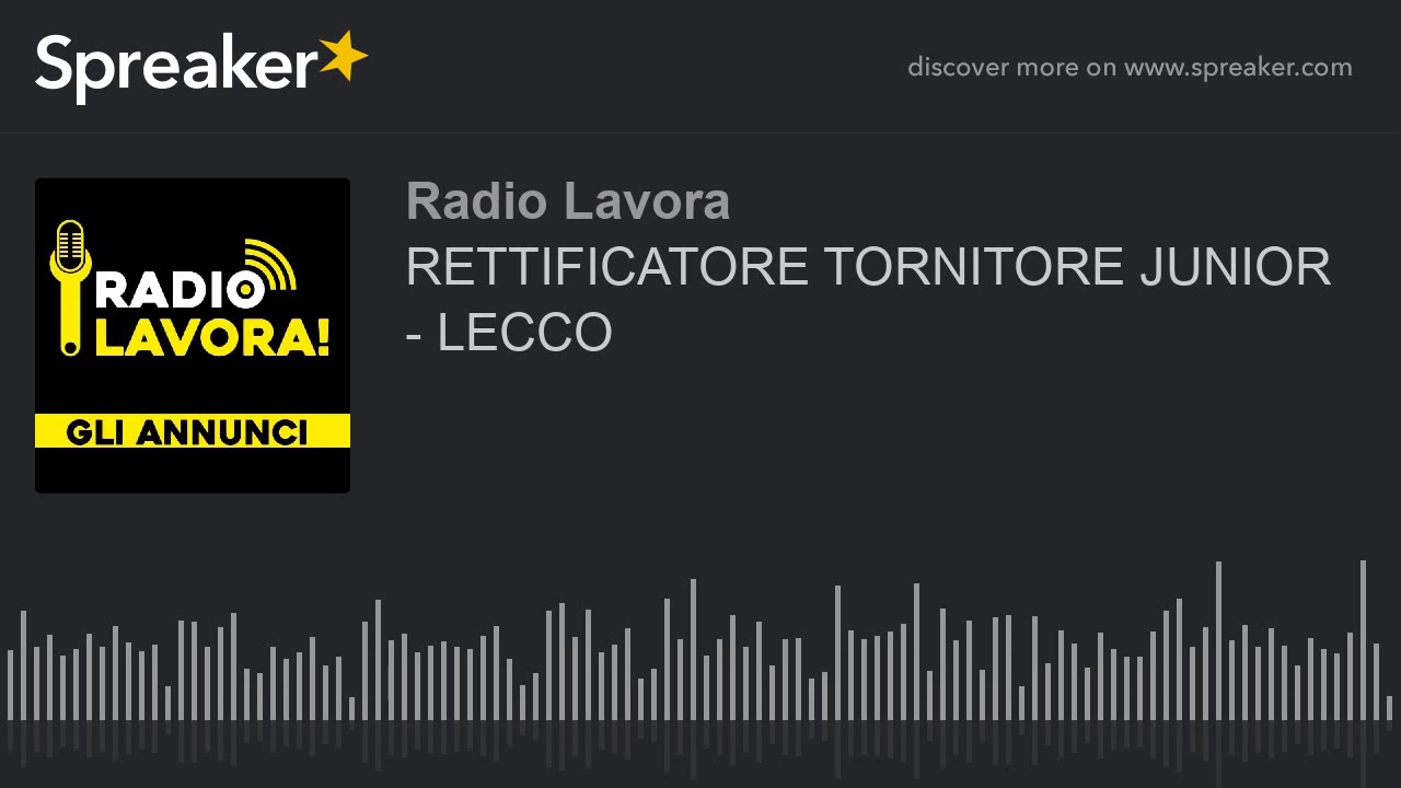 RETTIFICATORE TORNITORE JUNIOR - LECCO