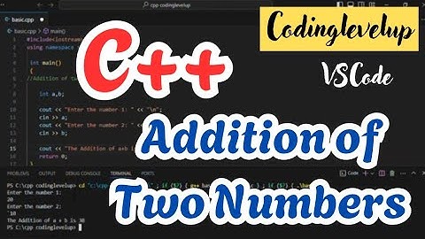 C++ program to add two numbers | sum of two numbers in cpp