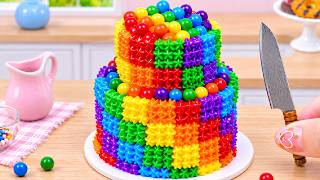Mini Rainbow Buttercream Cake Decorating Ideas Miniature Rainbow Cake Recipes Ideas