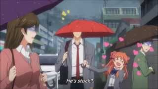 Gekkan Shoujo Nozaki-kun - sharing an umbrella