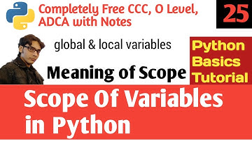 Scope of Variable in Python in Hindi | What is Scope ? | Local & Global Variables | Hello DHIRENDRA
