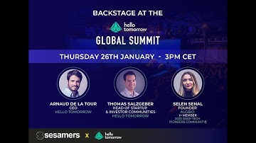 Backstage at the Hello Tomorrow Global Summit 2023 x Sesamers