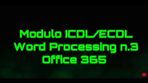 Nuova ICDL/ECDL - Word Processing n.3