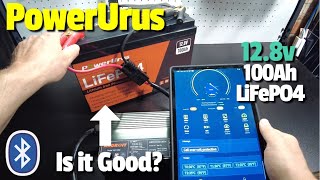 PowerUrus 12v 100Ah LiFePO4 Bluetooth Battery 