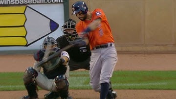 HOU@MIN: Gonzalez rips RBI double off the wall