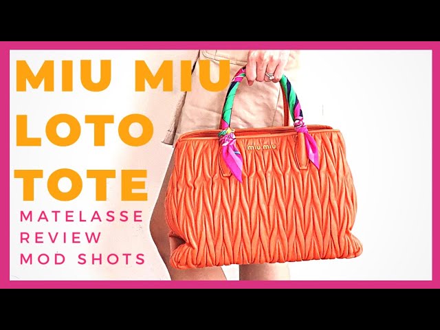 MIU MIU MATELASSE LOTO TOTE: FEATURES, REVIEW & MOD SHOTS - YouTube