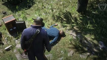 Red Dead Redemption 2 - Random Encounter - Two Outlaws Trying to Break Open a Safe #2 (PS4)