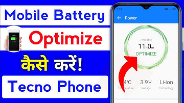 Tecno Phone Battery Optimize Kaise Kare | How To Optimize Battery In Tecno Mobile | Battery Setting