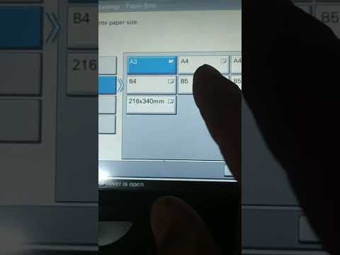تغيير وتثبيت مقاس الورق فى ماكينة كيوسيرا
