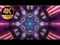 10 Hour 4k Tv screensaver multi Metallic Color Abstract neon tunnel Background Video loop, no sound