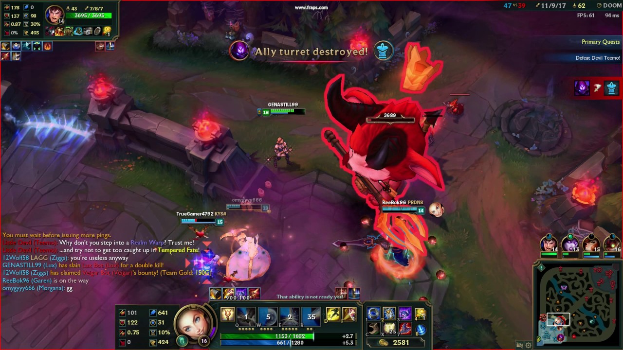 Little Devil Teemo Defeated