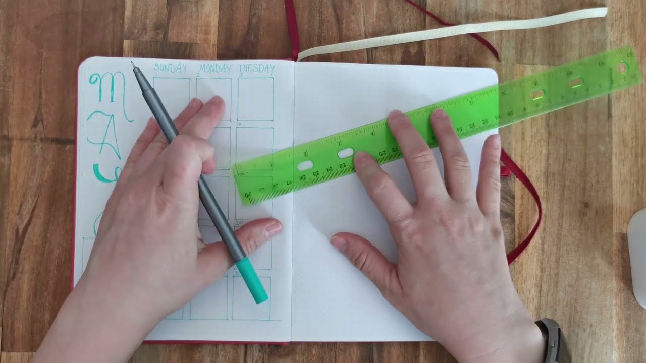 Setting up my bullet journal ASMR - no talking