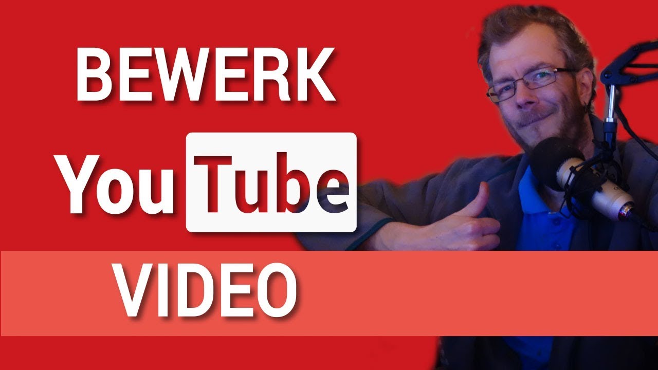 bewerk je video op youtube