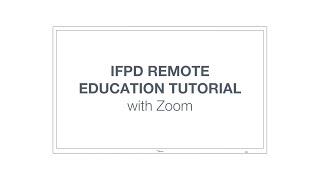 Optoma IFPD remote education tutorial with Zoom