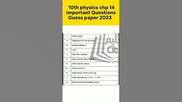10th physics chp 14 important Questions guess 2023 #shorts #short