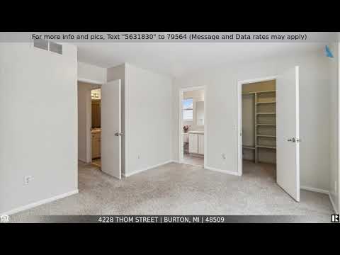 4228 Thom Street, Burton, MI home video tour