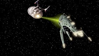 Enterprise NX-01 battles Romulan drone ships