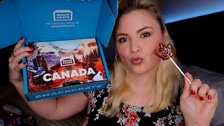 ASMR | Trying Canadian Snacks For The First Time ?? | SnackCrate