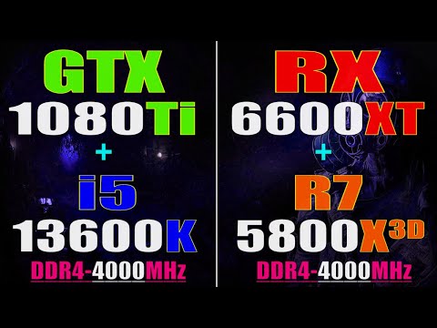 GTX 1080Ti + INTEL i5 13600K vs RX 6600XT + RYZEN 7 5800X3D || PC GAMES TEST ||