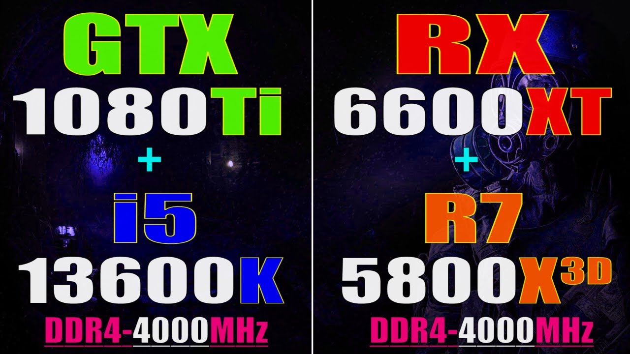 GTX 1080Ti + INTEL i5 13600K vs RX 6600XT + RYZEN 7 5800X3D || PC GAMES ...