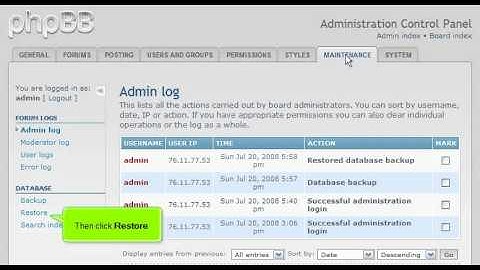 PHPBB3 - How to restore your database in phpBB