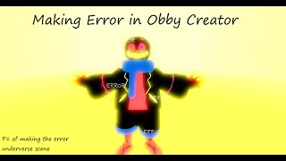 Making Error Sans in obby creator