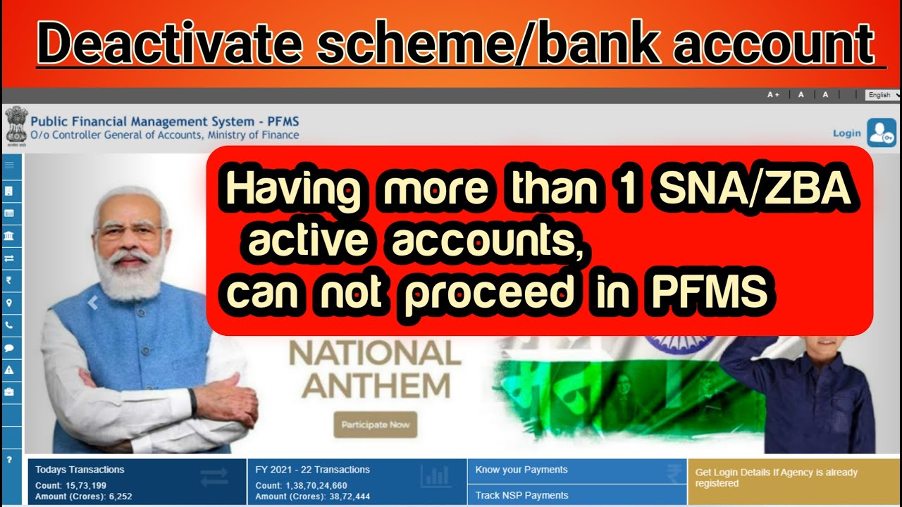 Having more than 1 SNA or ZBA accounts, can not proceed problem in PFMS