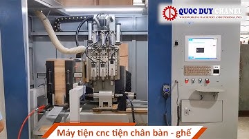 SM 11 Máy tiện cnc tiện chân bàn ghế 4 trục gia công - máy tiện tự động