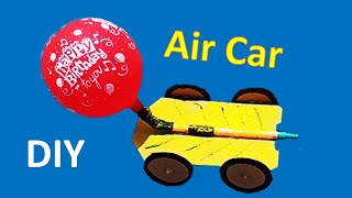 How to Make Balloon Powered Car -Air Car [ Brainergiser ]