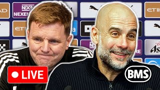 🔴 LIVE | Pep Guardiola and Eddie Howe | Man City 3-1 Newcastle (Agg 5-1) | Carabao Cup semi-final