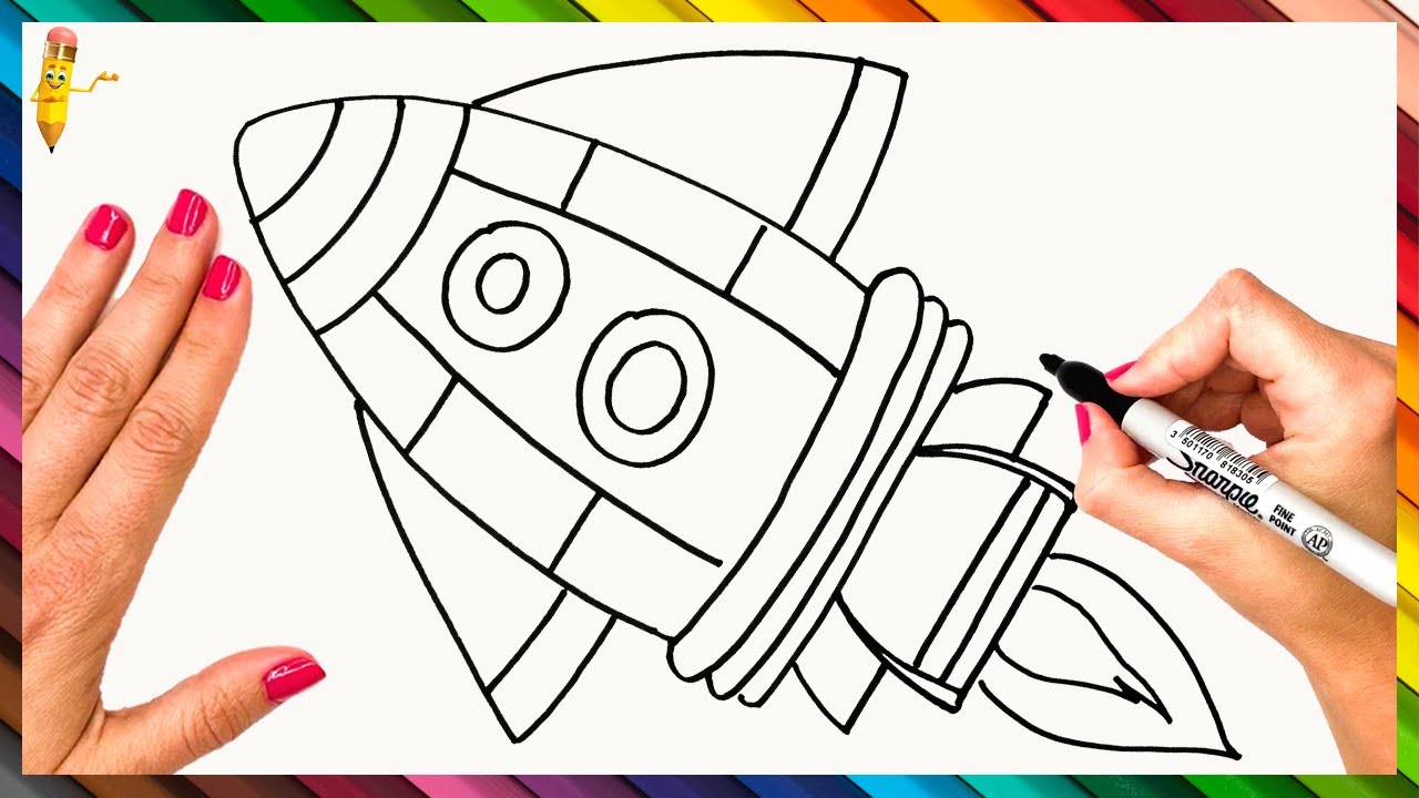 How To Draw A Spacecraft Step By Step 👨‍🚀 Spacecraft Drawing Easy -  YouTube
