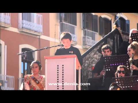 Fallas Dénia 2014: Presentación infantil Falla Centro (Adela Chornet y Javier Serra)