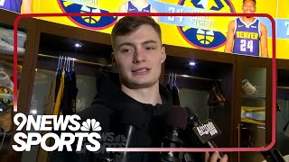 Nuggets' Christian Braun speaks after Jamal Murray hits playoff game winner vs. Lakers