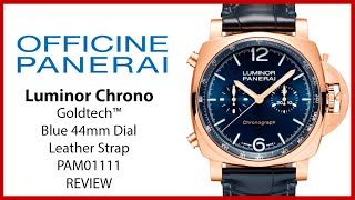 ▶ Panerai Luminor Goldtech™ Blu Notte Gold Copper 44mm Blue Dial Leather Strap PAM01111 - REVIEW screenshot 1