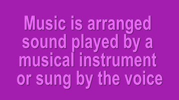 What is Music, Pitch, Staff or Stave and Accidentals video