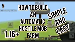 Minecraft Pe | How to Build a Simple and Easy Hostile Mob Farm screenshot 1
