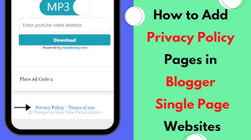 How to add Privacy Policy Pages in Blogger Single Page Website | Easy AdSense Approval