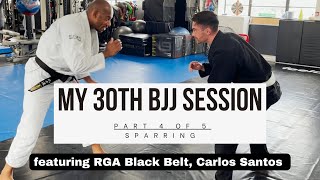 BJJ White Belt Sparring with RGA Black Belt