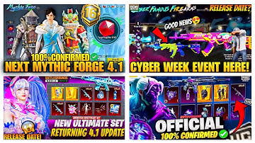 SHINOBI KAMI M416 RETURNING😈|CYBER WEEK COMING🥶4.1 UPDATE & MYTHIC FORGE LEAKS 4.1😱|NEW ULTIMATE SET