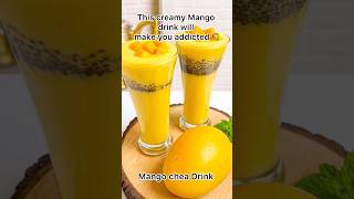 Day -11 of my cooking challenge|Creamy Mango chia drink #viral #mango #trendingshorts #food
