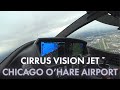 Cirrus vision jet departing chicago ohare airport kord