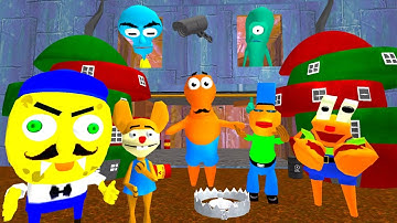 Sponge neighbor Escape Gameplay 1