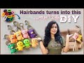 Diy 2 best reuse idea of old hair bands  diy from wastematerials part1