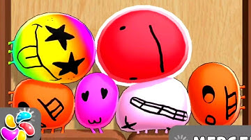 Satisfying ASMR Blob merge 3d smily emojis skin