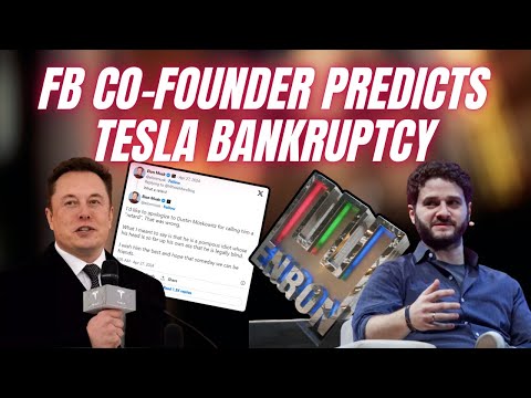 Co-founder of FB claims Tesla will go bankrupt & Musk will be jailed for fraud