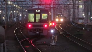 JR西日本 207系 T28編成 回送列車 吹田駅 発車