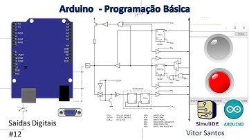 Saídas digitais (Pisca LED - Blink) no Arduino (SimulIDE)