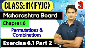 Permutation and Combination Exercise 6.1Part 2| Lecture 3 | 11th commerce Maths| VSM Academy| MV Sir
