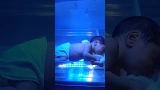 This Child Has Jaundice, So It Has Been Put On Phototherapy.