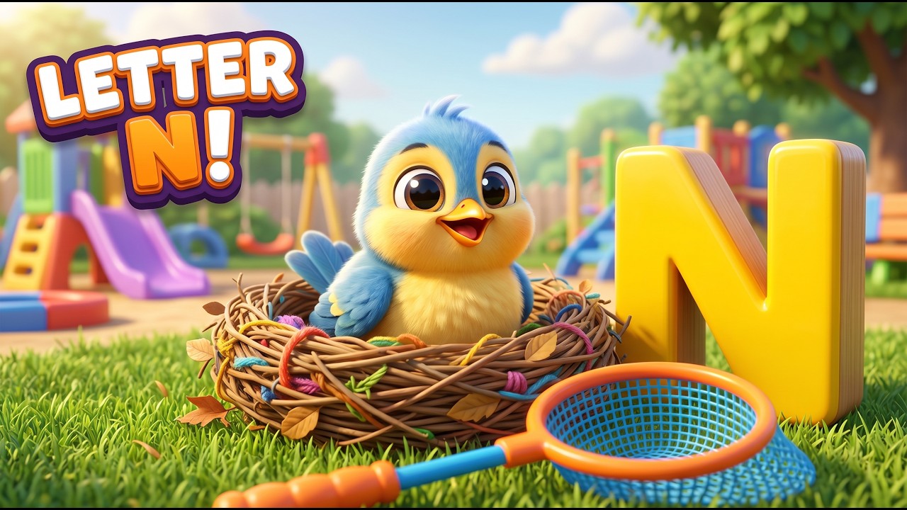 Letter N Phonics Song: Learn the 'n' Sound with a Nest, Nose & Net ...